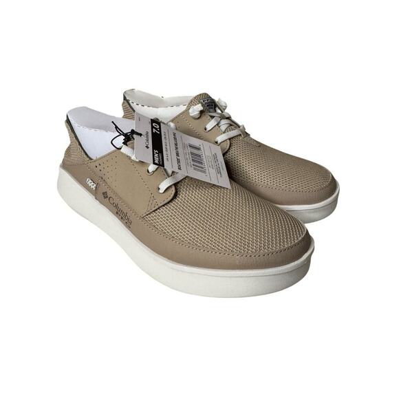 Columbia NEW Men's PFG Boatside™ Relaxed Shoes Size 7 Neutral Tan Lightweight - Picture 1 of 8